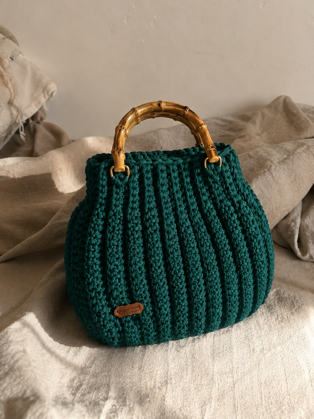 Nika Handmade Crochet Bag – Forest Green