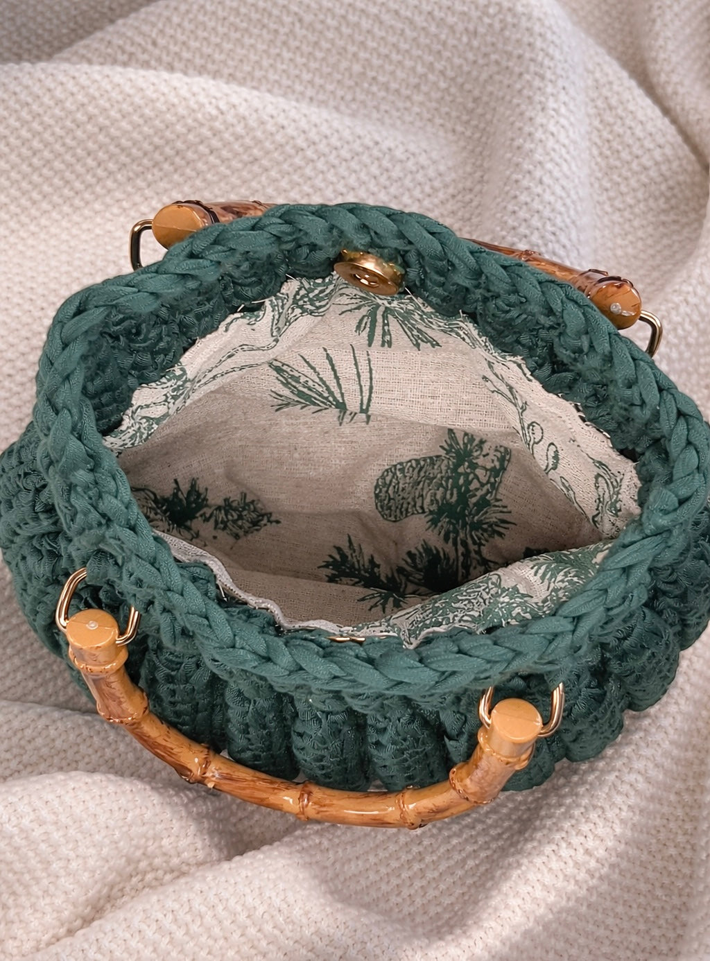 Nika Handmade Crochet Bag – Forest Green